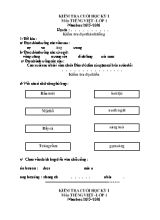 Đề kiểm tra cuối học kỳ I môn Tiếng Việt + Toán Lớp 1 - Năm học 2015-2016 (Có đáp án)